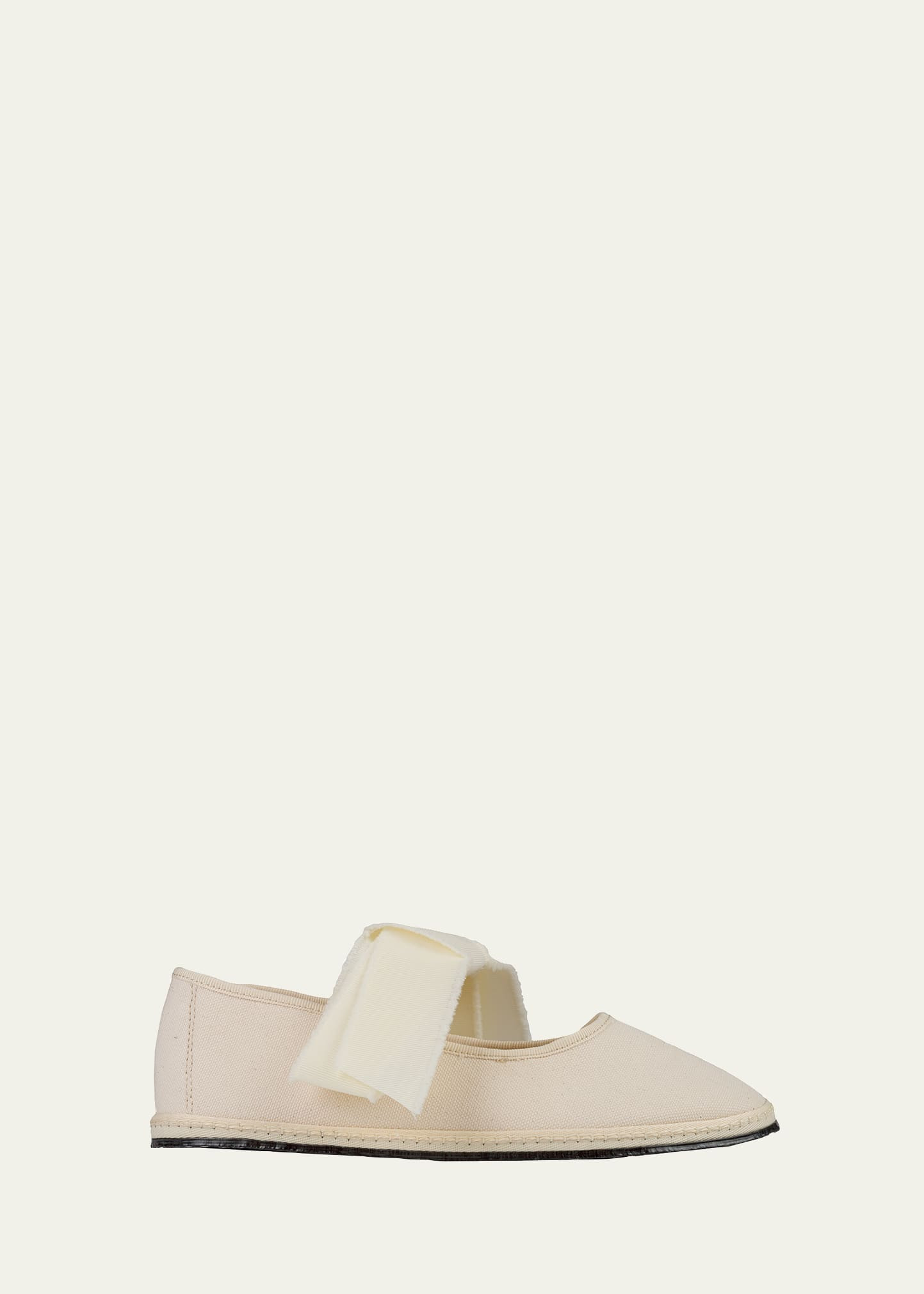 Vibi Venezia Maxi Bow Cotton Grosgrain Ballerina Flats | Bergdorf Goodman