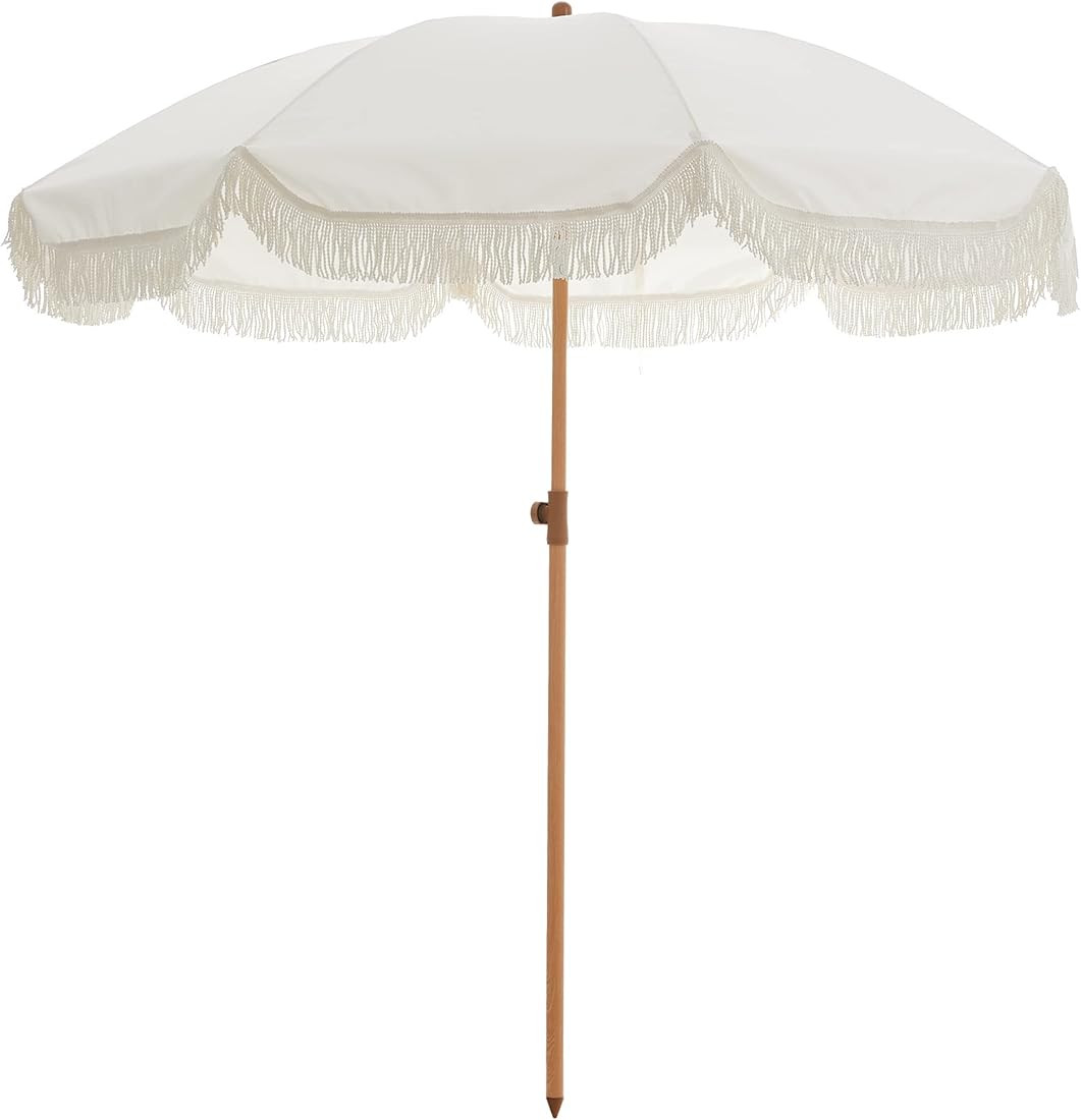 Kbrellaoutlets 7ft Patio Umbrella, Outdoor Umbrella, UV 50+ Protection, Beach Umbrellas for Sand ... | Amazon (US)