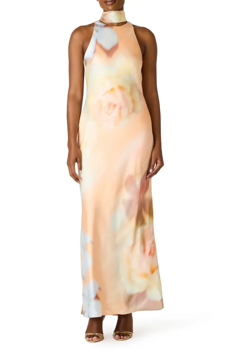 Jaidan Satin Scarf Maxi Dress | Nordstrom