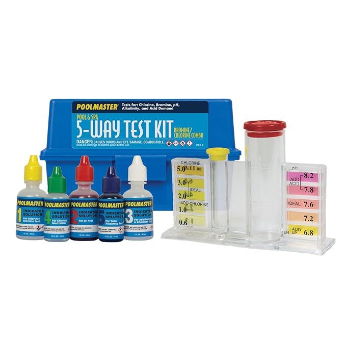 Poolmaster 22260 5-Way Swimming Pool or Spa Water Chemistry Test Kit with Case, Essential Collection | Amazon (US)