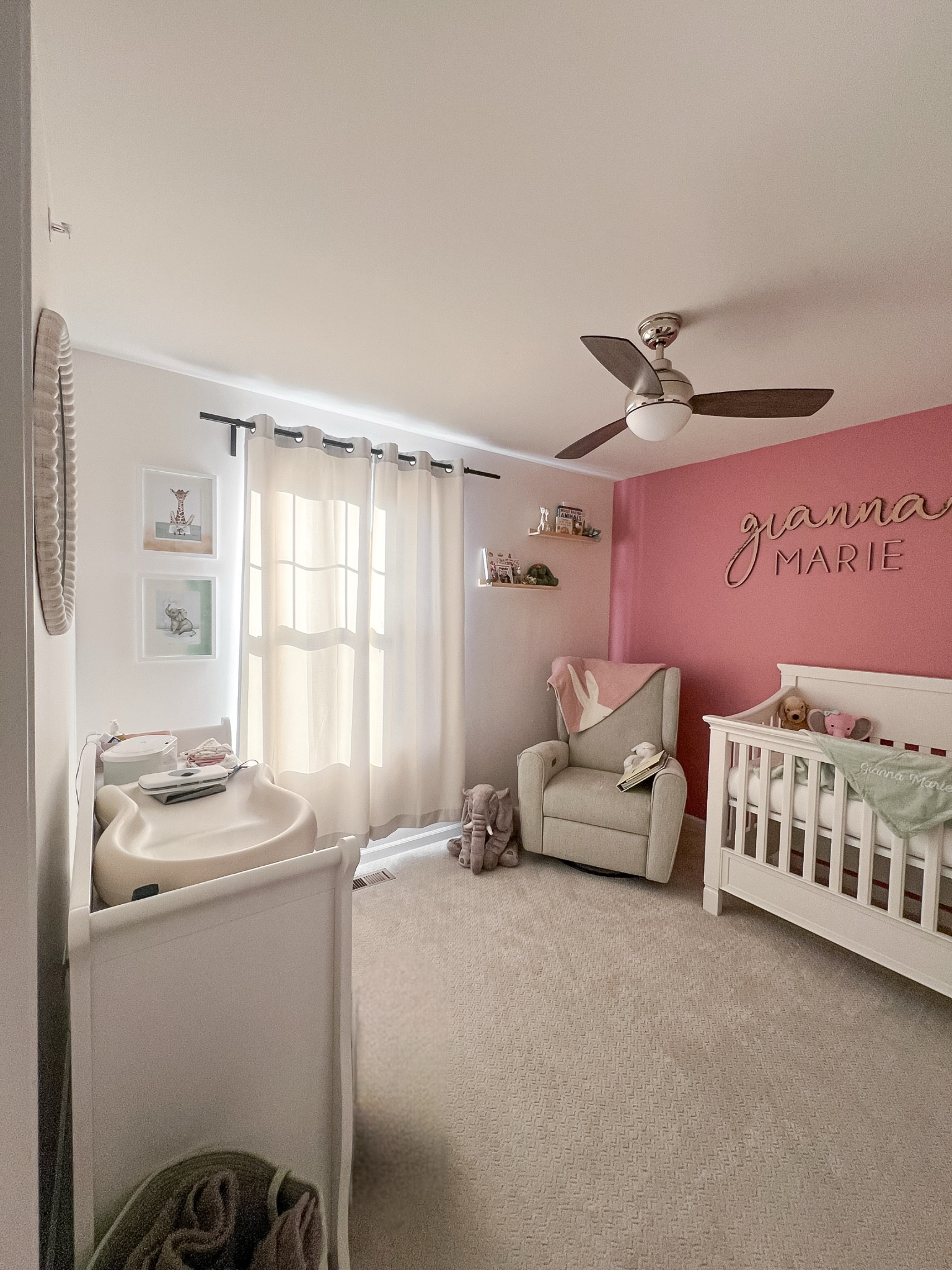 Enchanted forest inspired baby girl nursery 🍃