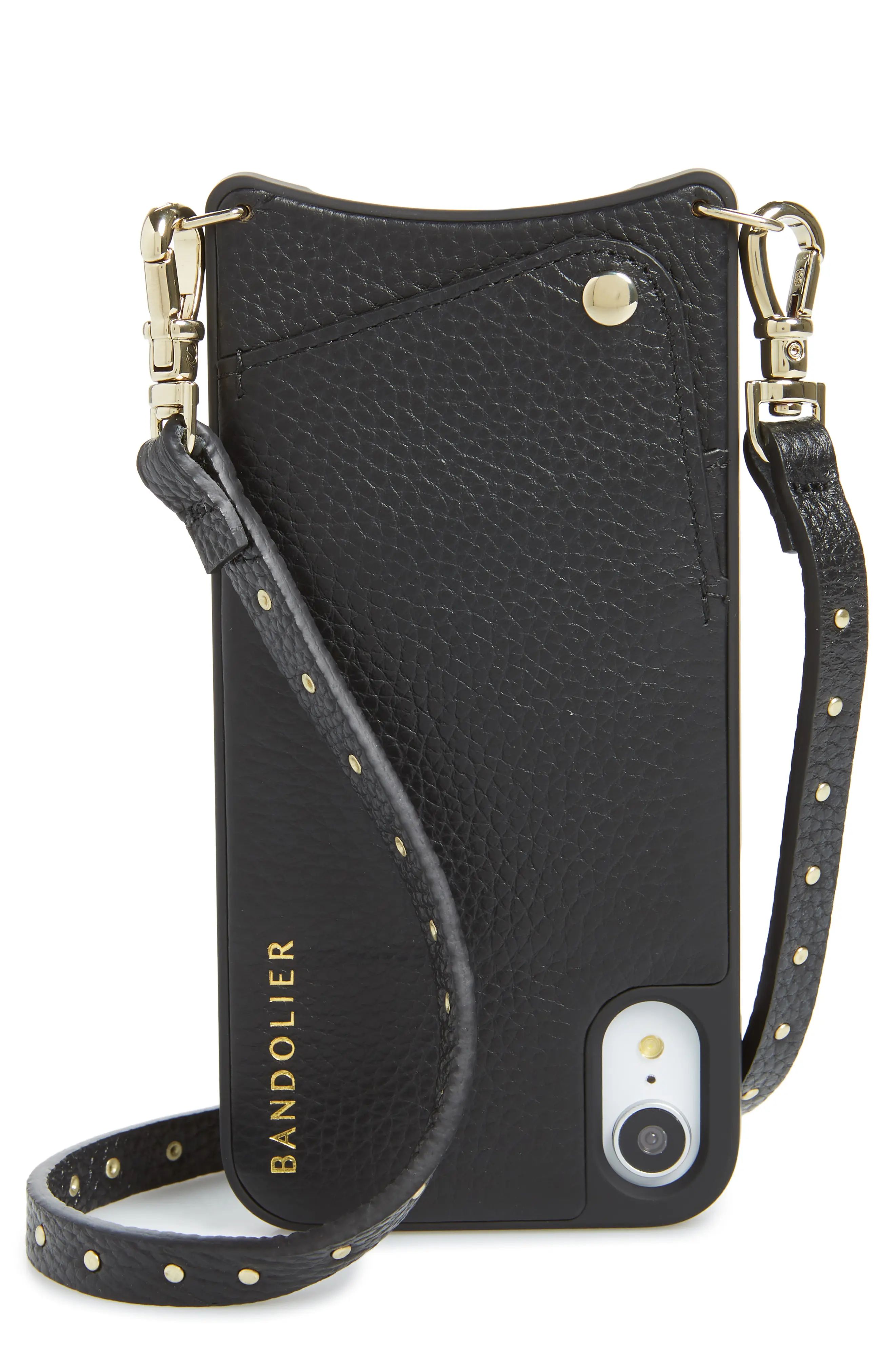 Bandolier Nicole Pebbled Leather X/Xs/Xs Max & XR Crossbody Case | Nordstrom