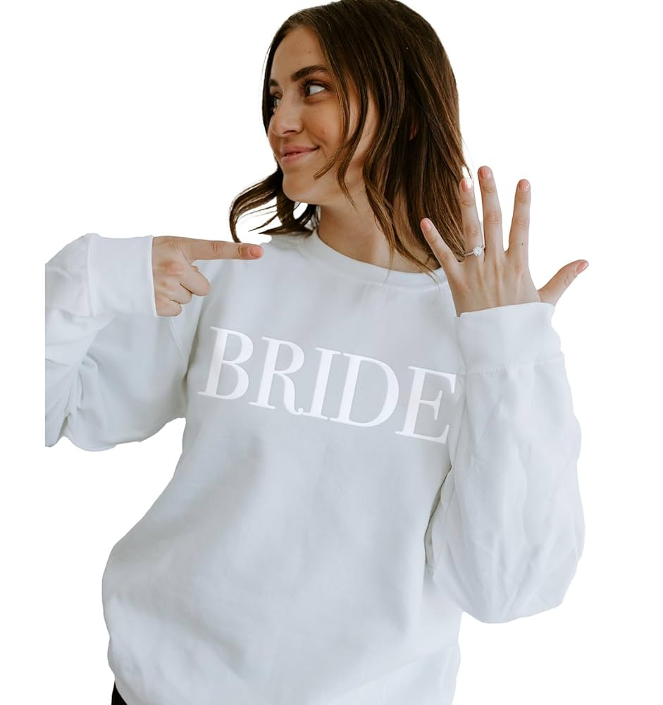 Amazon.com: Bride Sweatshirt, Engagement gift, Future Mrs Sweatshirt, Bride to be Gift, Embossed ... | Amazon (US)