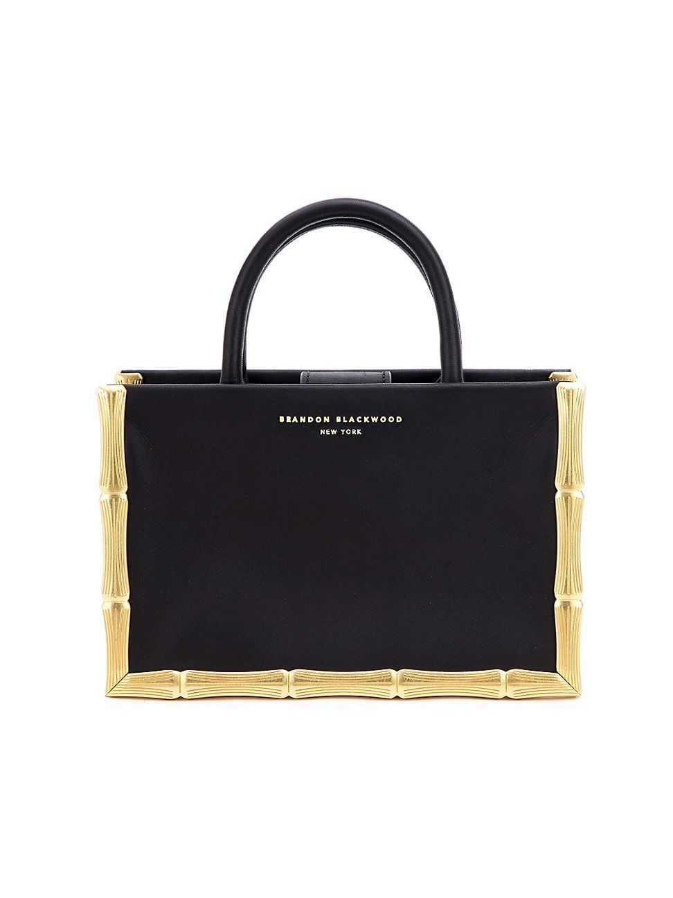 Women's Bamboo Leather Tote - Black Gold | Saks Fifth Avenue