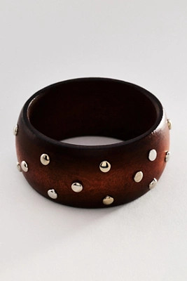 Studded Wood Bangle Bracelet | Anthropologie (US)