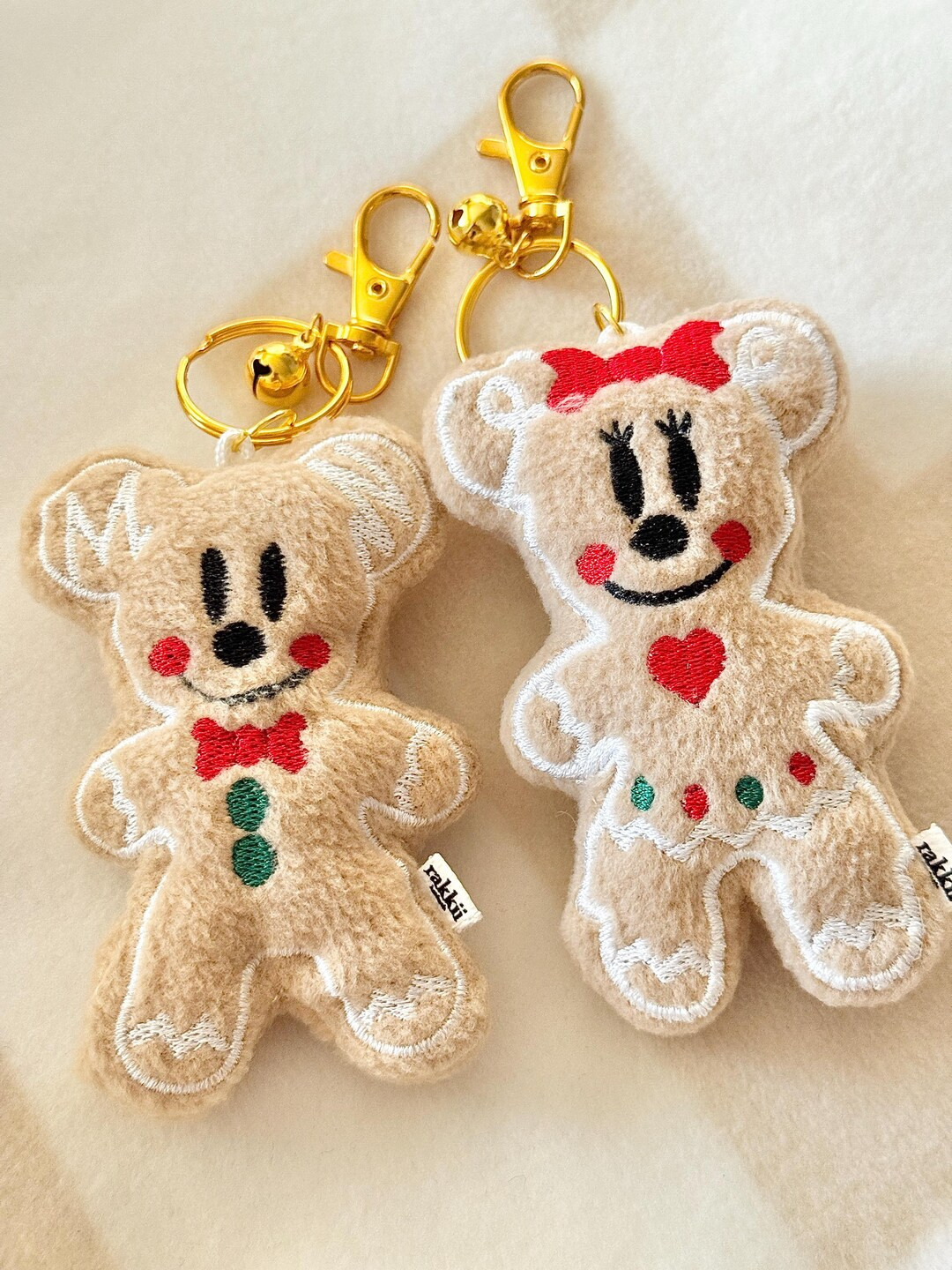 Mickey Gingerbread/ Minnie Gingerbread/ Bag Charm / Keychain / Christmas Charm/ Gingerbread Man -... | Etsy (US)