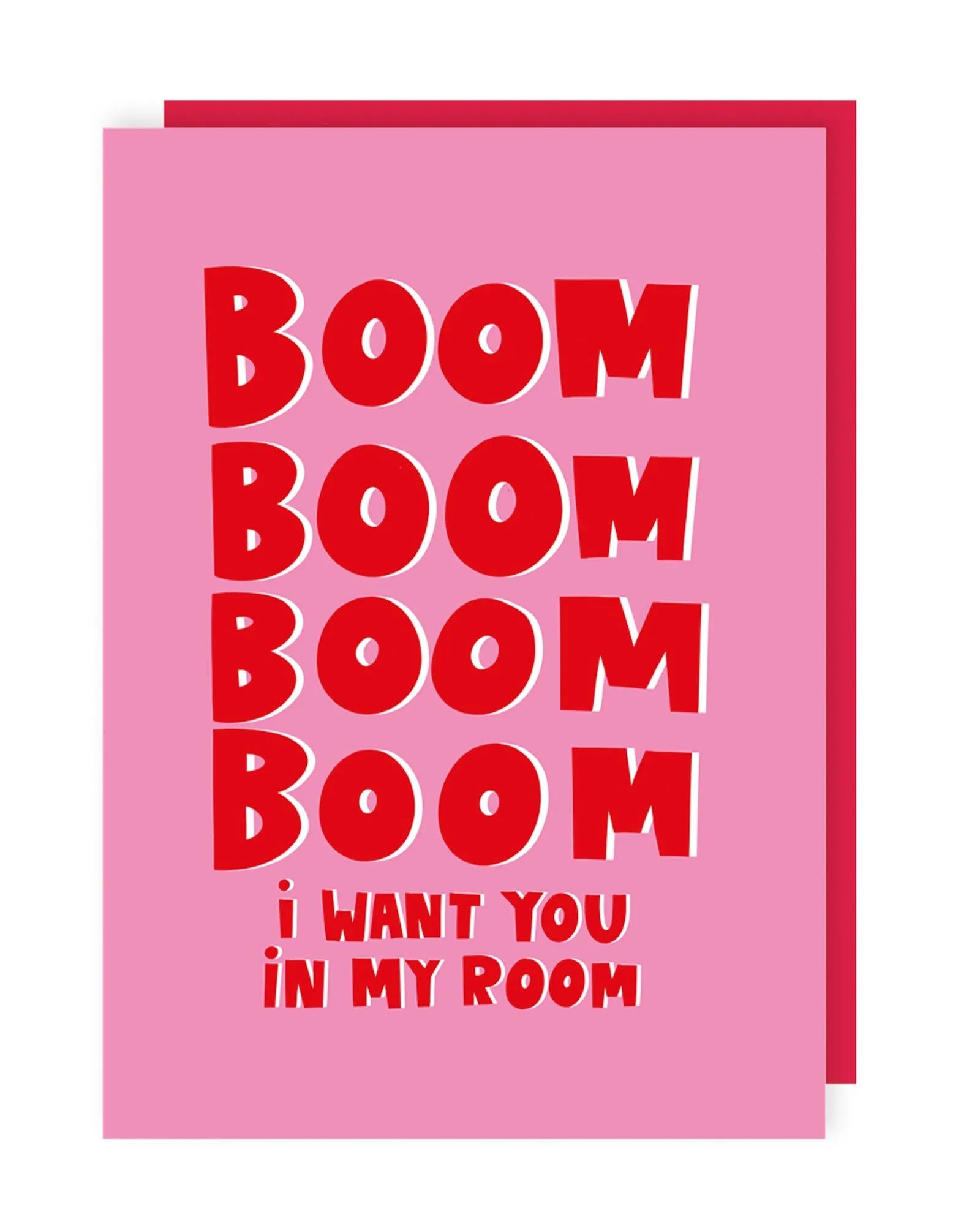 Boom Boom Boom Valentine's Day Card | Oliver Bonas | Oliver Bonas (Global)