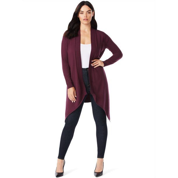 Sofia Jeans by Sofia Vergara Women's Waterfall Cardigan | Walmart (US)