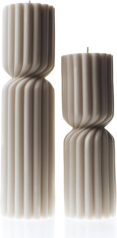 LAWA Spiral Spire Candle - Large Beautiful Handmade Pillar Scented Soy Wax Candle Elegant Bubble ... | Amazon (US)