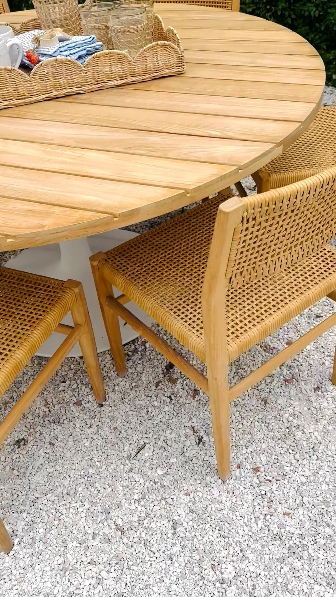 Final hours of the Memorial Day Sale ✨
This coastal chic outdoor dining setup feels relaxed, timeless, and effortlessly elevated. The warm teak outdoor dining table paired with woven rattan dining chairs creates that refined resort-style look that always works for summer entertaining. I also love the scallop tray styling detail — functional, organized, but still elegant and inviting for outdoor mornings or sunset dinners.

A beautiful way to create a relaxed backyard dining retreat with that tailored coastal feel.

Serena & Lily Final Hours Memorial Day Sale — deep discounts happening now.

#serenalily #memorialdaysale #outdoordining #outdoordiningset #teaktable #rattandiningchair #coastalchic #coastalliving #backyarddesign #patioinspo #outdoorliving #summertable #resortstyle #ltkhome #scalloptray #outdoorfurniture #coastalstyle #gardeninspiration

#LTKHome #LTKSaleAlert