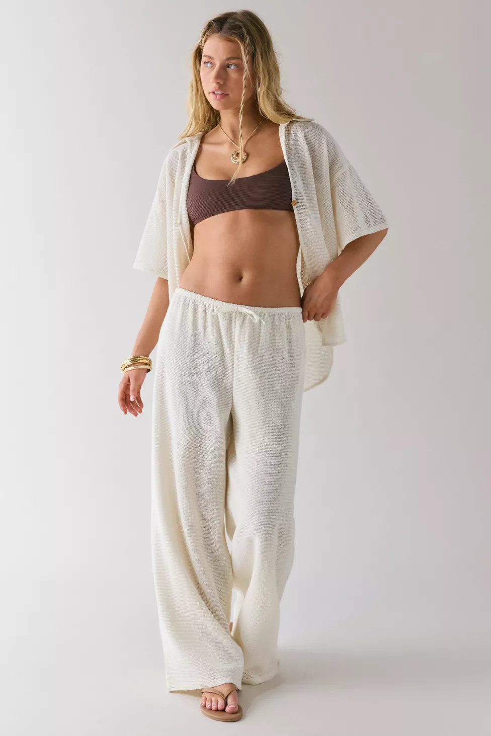 Out From Under Boardwalk Semi-Sheer Knit Beach Pant | Urban Outfitters (US and RoW)