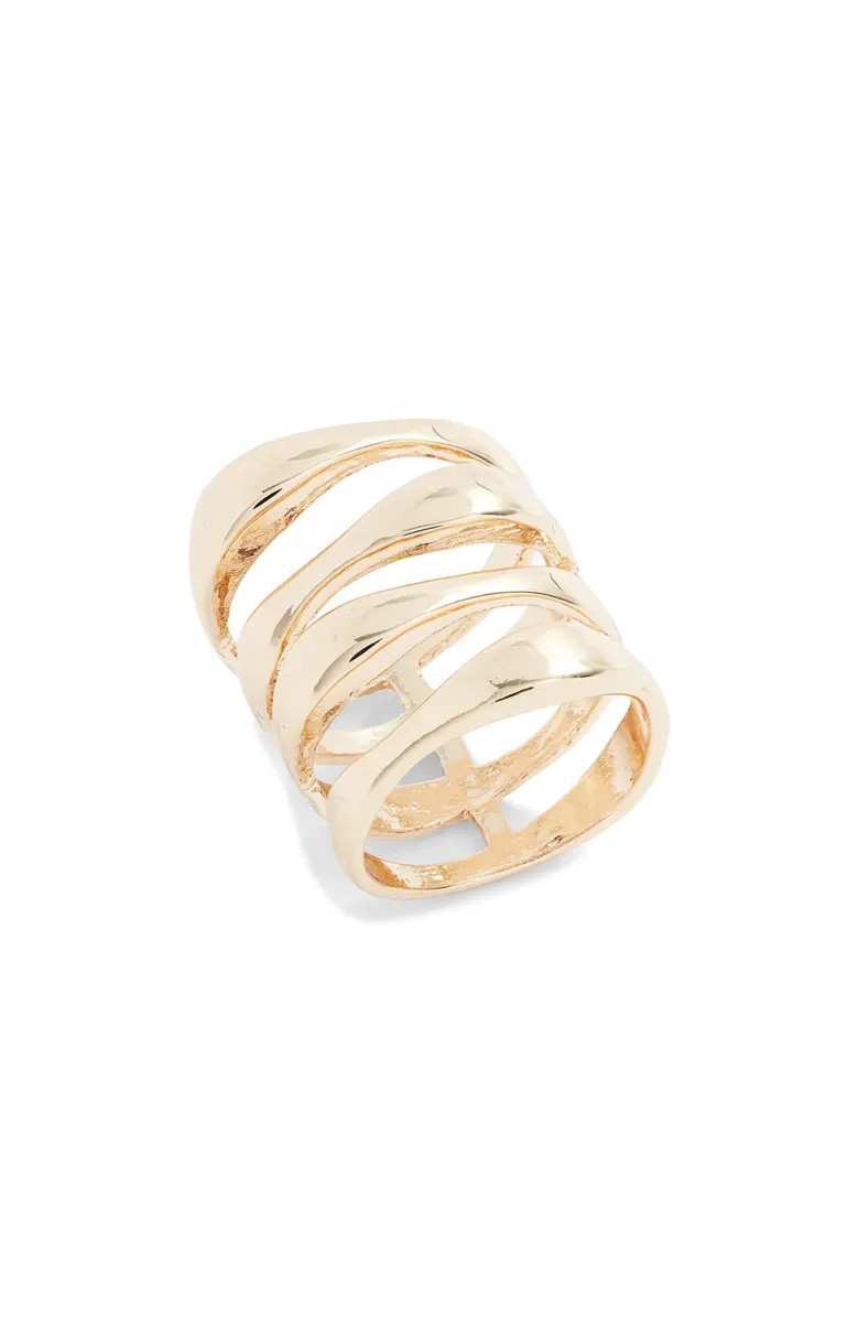 Open Edit Wavy Stacked Cage Ring | Nordstrom | Nordstrom