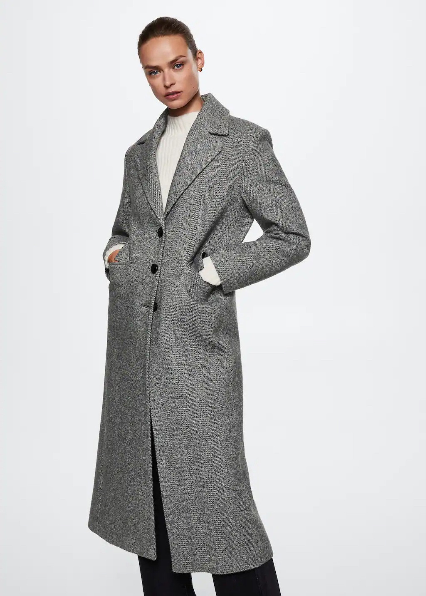 Mango hot sale gray coat