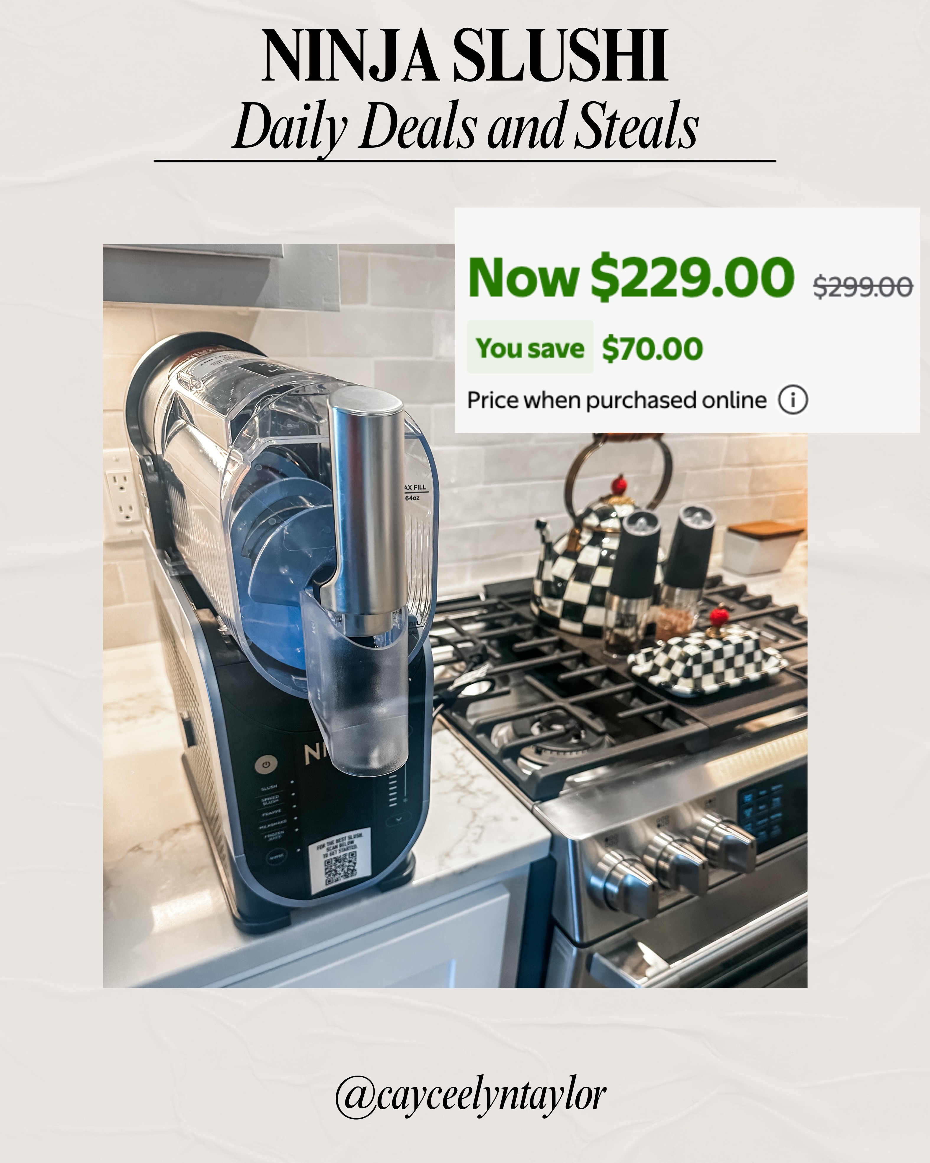 The Ninja SLUSHi Frozen Drink Machine with RapidChill Technology is currently on sale and at the top of EVERYONE's Christmas Wish list!  

 #LTKGiftGuide