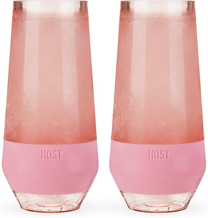 HOST Champagne Freeze Double-Walled Stemless Wine Glasses Freezer Cooling Cups with Active Coolin... | Amazon (US)