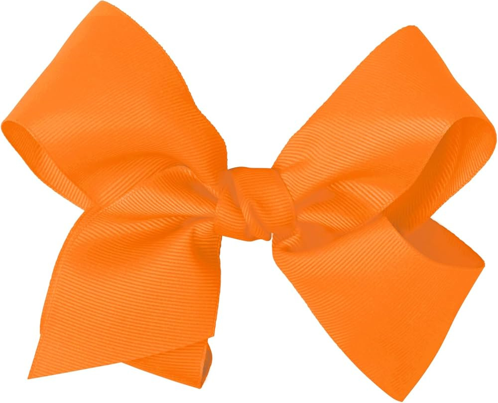 5.5 Inch Grosgrain Hair Bow Clip For Women And Teens, Light Orange | Amazon (US)