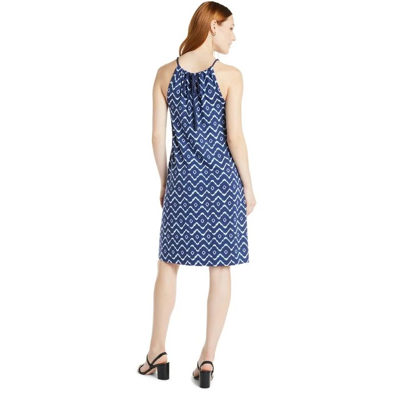 Time and Tru Women's Halter Knit Dress, Casual Walmart Dresses, Summer Dresses, Labor Day Outfit | Walmart (US)
