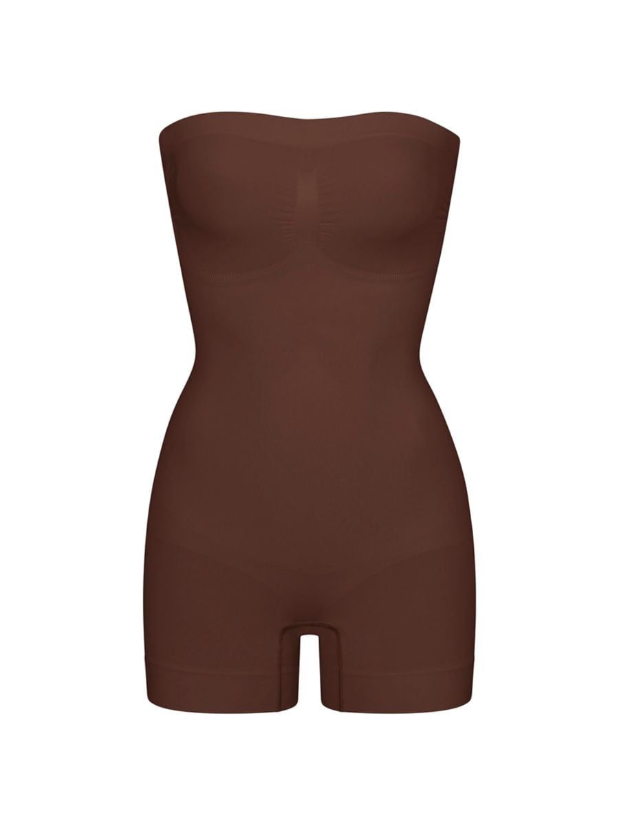 SKIMS Seamless Sculpt Strapless Shortie Bodysuit | Saks Fifth Avenue