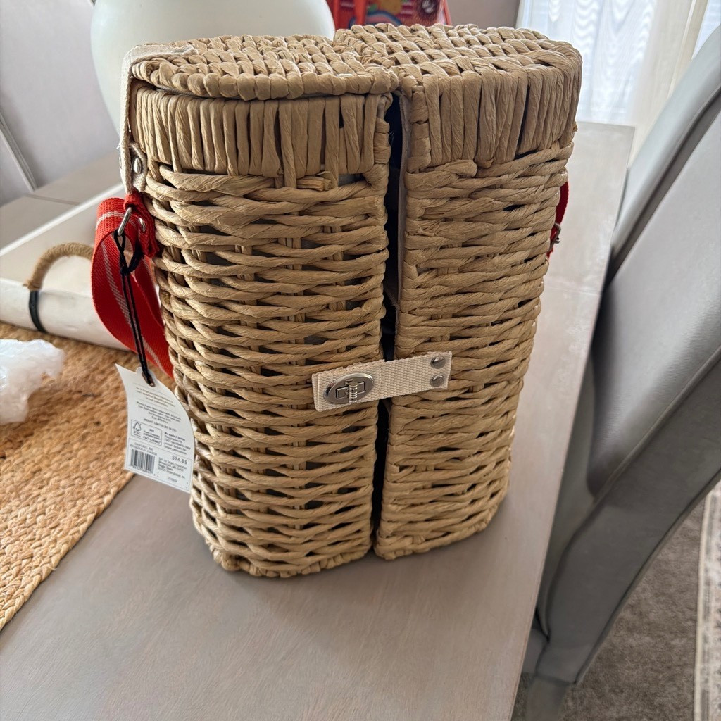 hearth and hand wine wicker basket tan and orange brand new with tags | eBay | eBay US