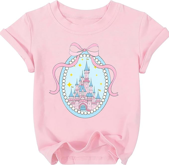 Magical Shirt for Girls Magic Kingdom Graphic Tshirt Cute Family Vacation Kids Short Sleeve Tops | Amazon (US)