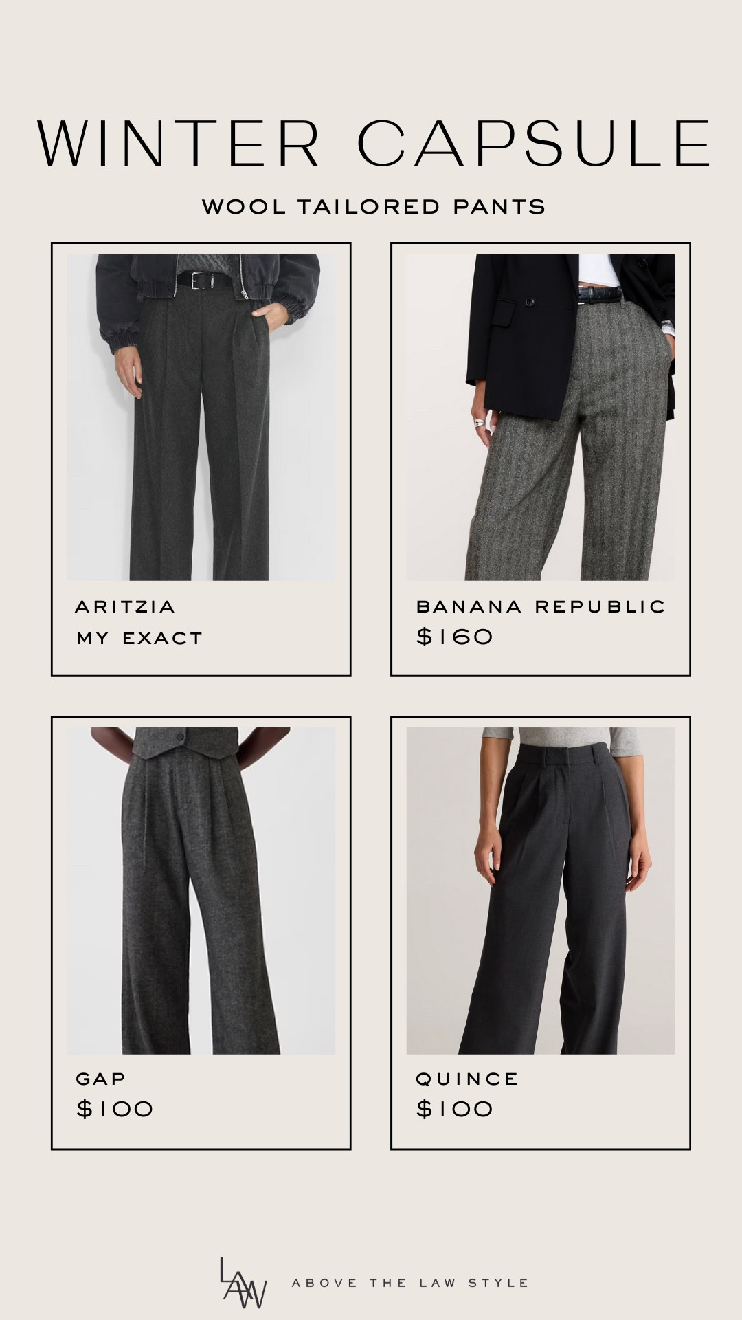 Winter Capsule: Wool Trouser Pants

#LTKFindsUnder100 #LTKStyleTip #LTKFindsUnder50