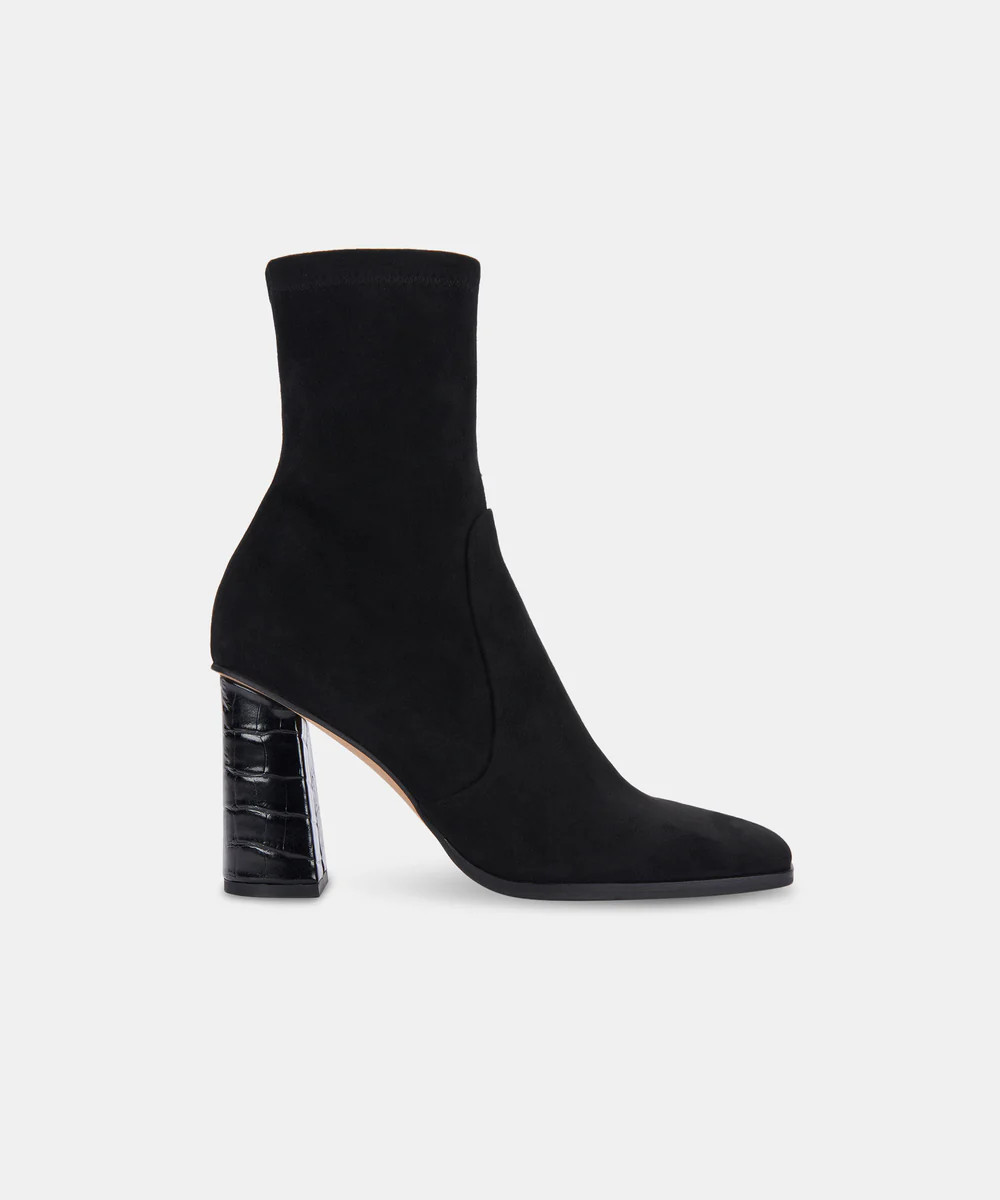 PETYA BOOTIES IN BLACK STELLA SUEDE | DolceVita.com