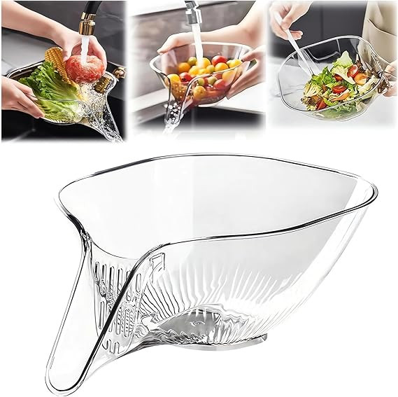 Multi-functional Drain Basket - 2024 New Fruit Cleaning Bowl with Strainer Container, Kitchen Sin... | Amazon (US)
