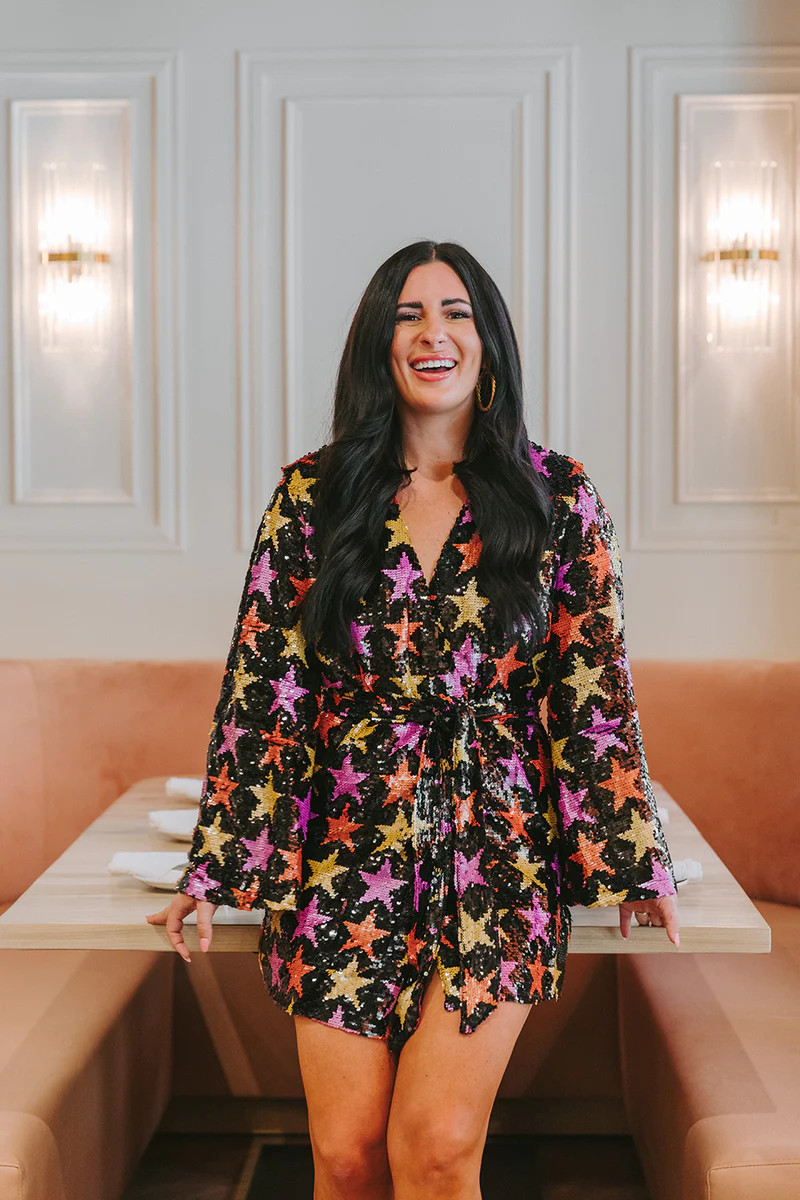 BuddyLove | Lynlee Sequin Wrap Dress | Fortune Teller | BuddyLove