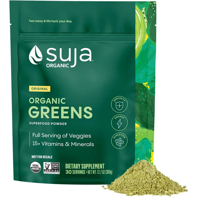 Suja Organic Greens Powder Probiotic Blend, Spirulina, Daily Superfood Drink or Smoothie Mix for ... | Walmart (US)