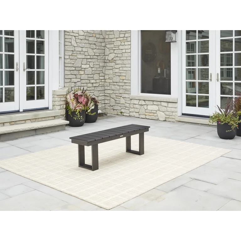Better Homes & Gardens Ezra Outdoor HDPE Dining Bench, Black | Walmart (US)