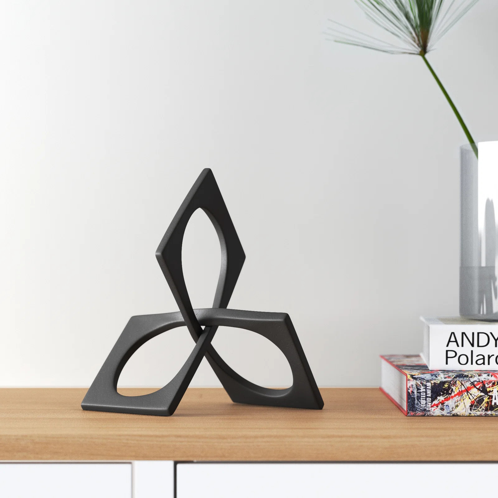 Modern Metal Decorative Object - Geometric Abstract Accent Sculpture for Contemporary Home and Of... | Wayfair North America