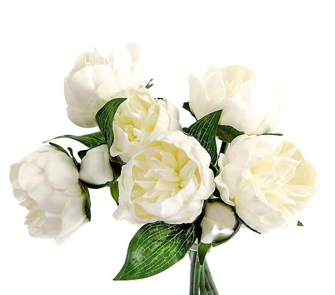 Floral Kingdom 14" Real Touch Latex Artificial Peony Flowers for Floral Arrangements, Bridal Bouq... | Amazon (US)