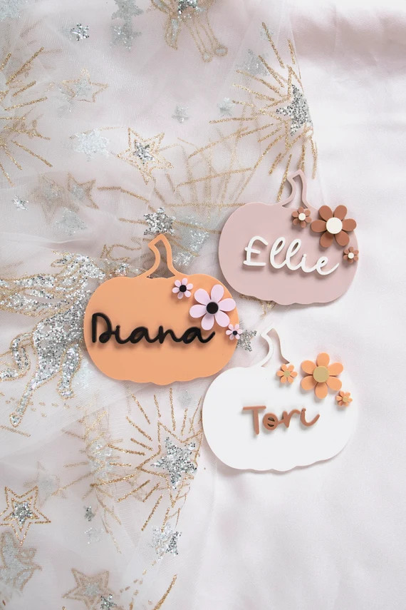 Pink Boho Halloween Pumpkin Personalized Spooky Basket Gift - Etsy | Etsy (US)