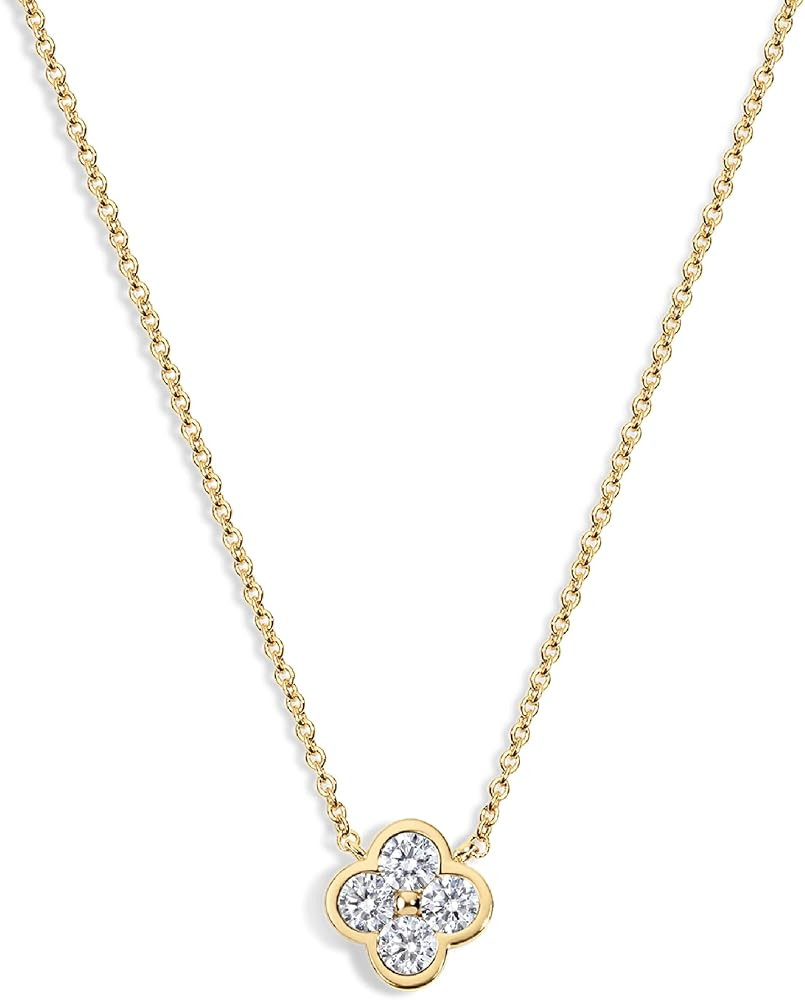 Camilla Clover Necklace - 14kt Gold Plated Necklace for Women, Elegant Dainty Layering Necklace, ... | Amazon (US)