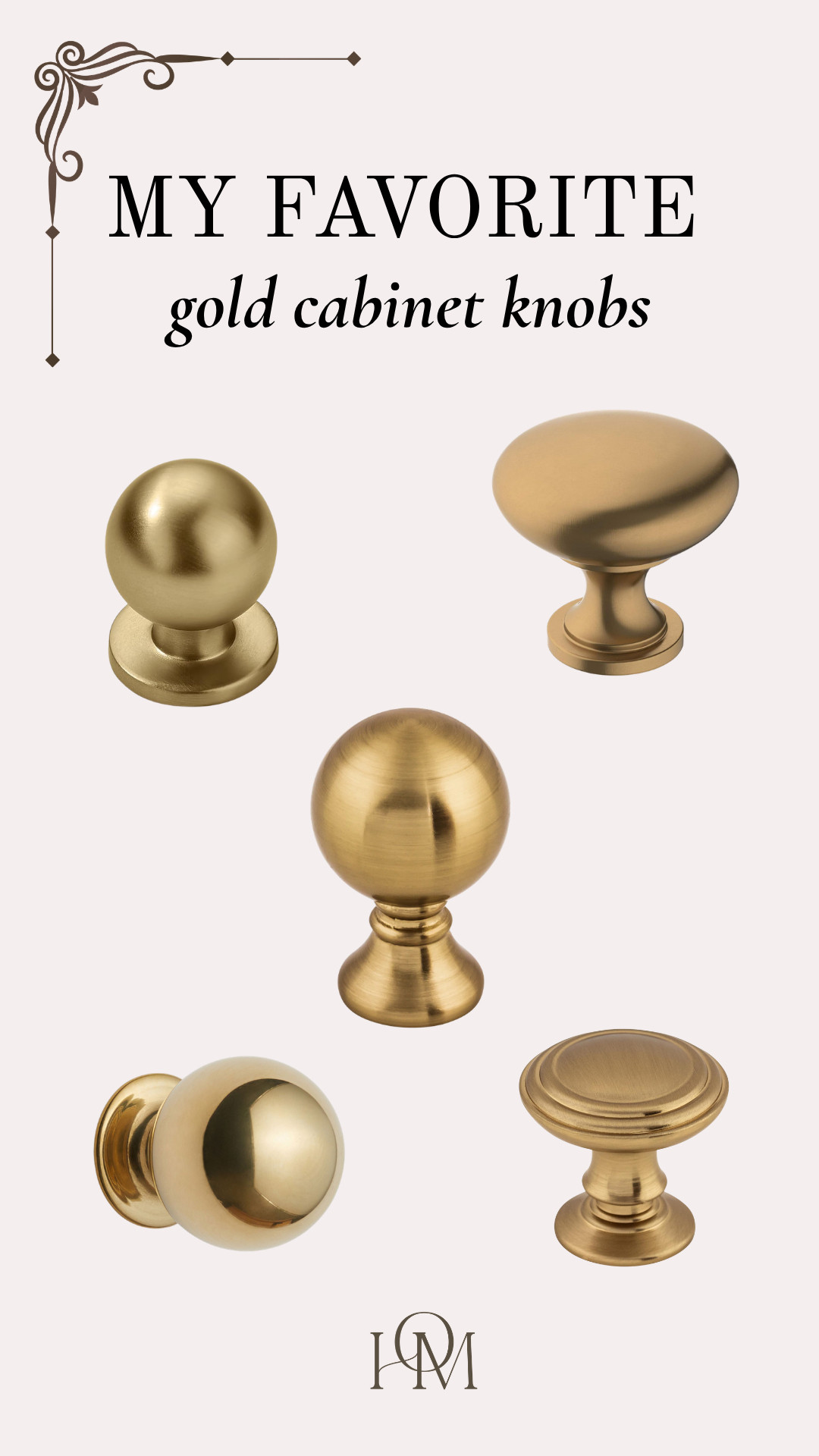 Gold tone cabinet knobs!! 

 #LTKHome