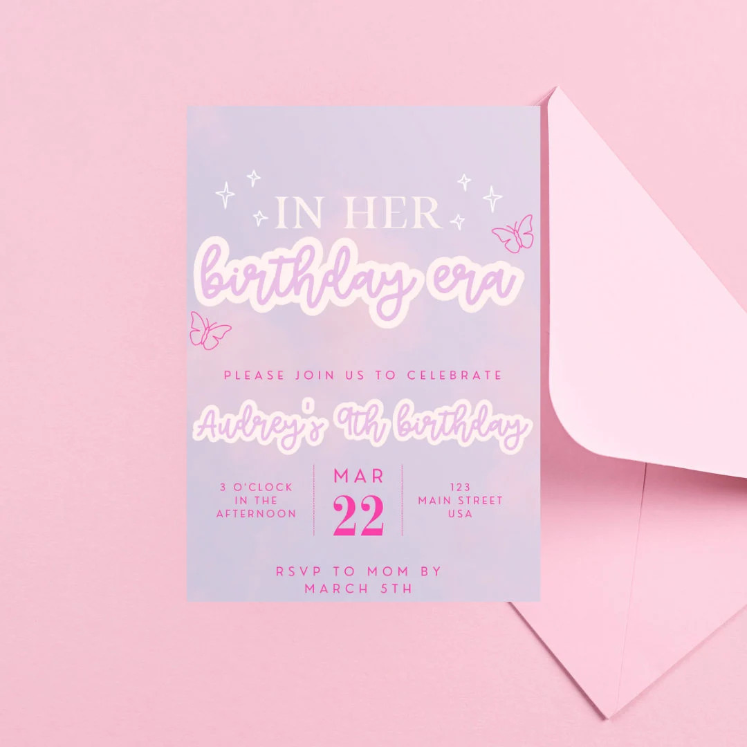 Eras Birthday Invitation, Taylor Swift Inspired Birthday, Girls Birthday Invite, in My Birthday E... | Etsy (US)