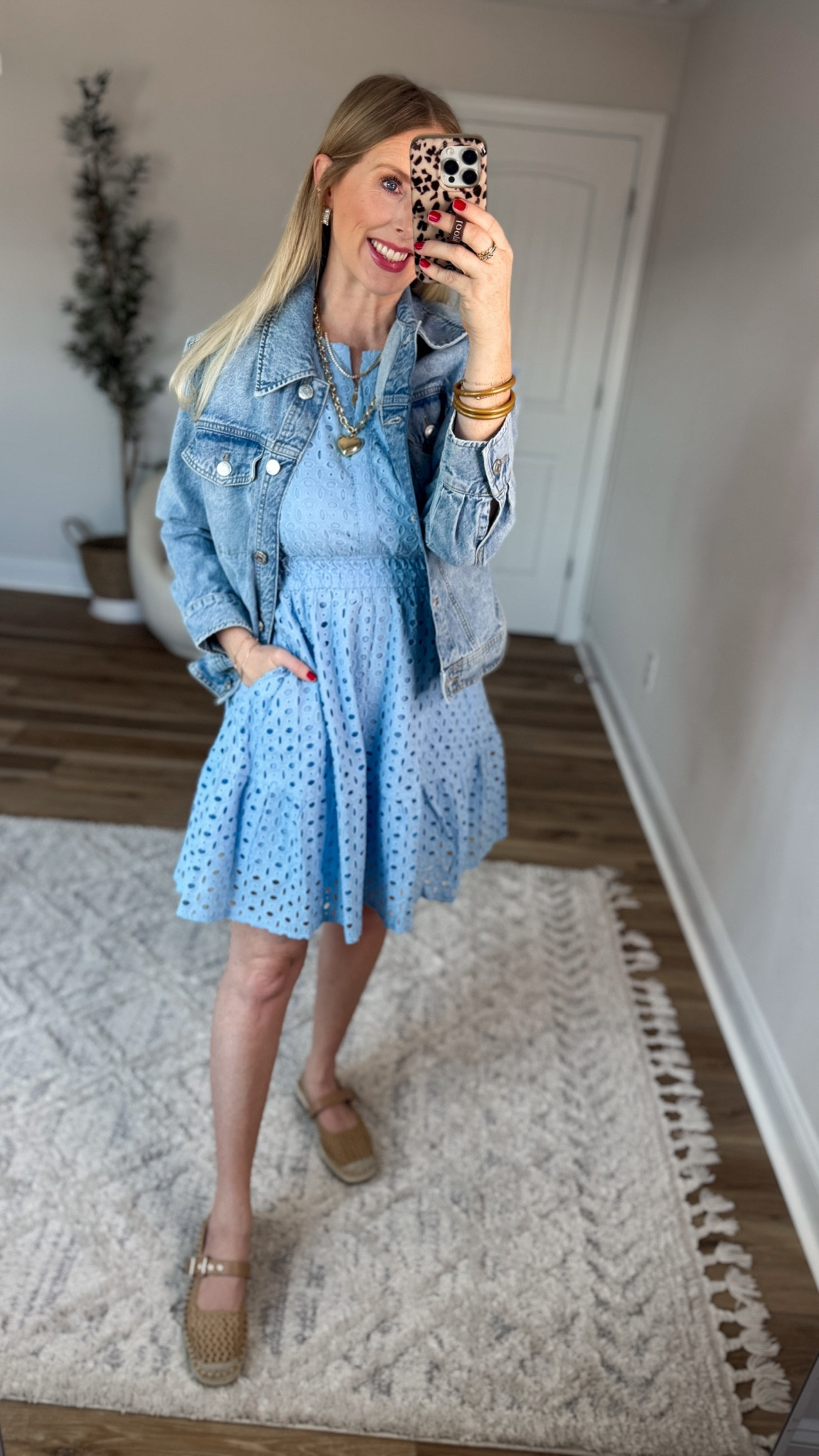 Daily try on, Walmart outfit, Walmart fashion, Walmart try on, blue eyelet dress 

Small 

#LTKootd #LTKSaleAlert