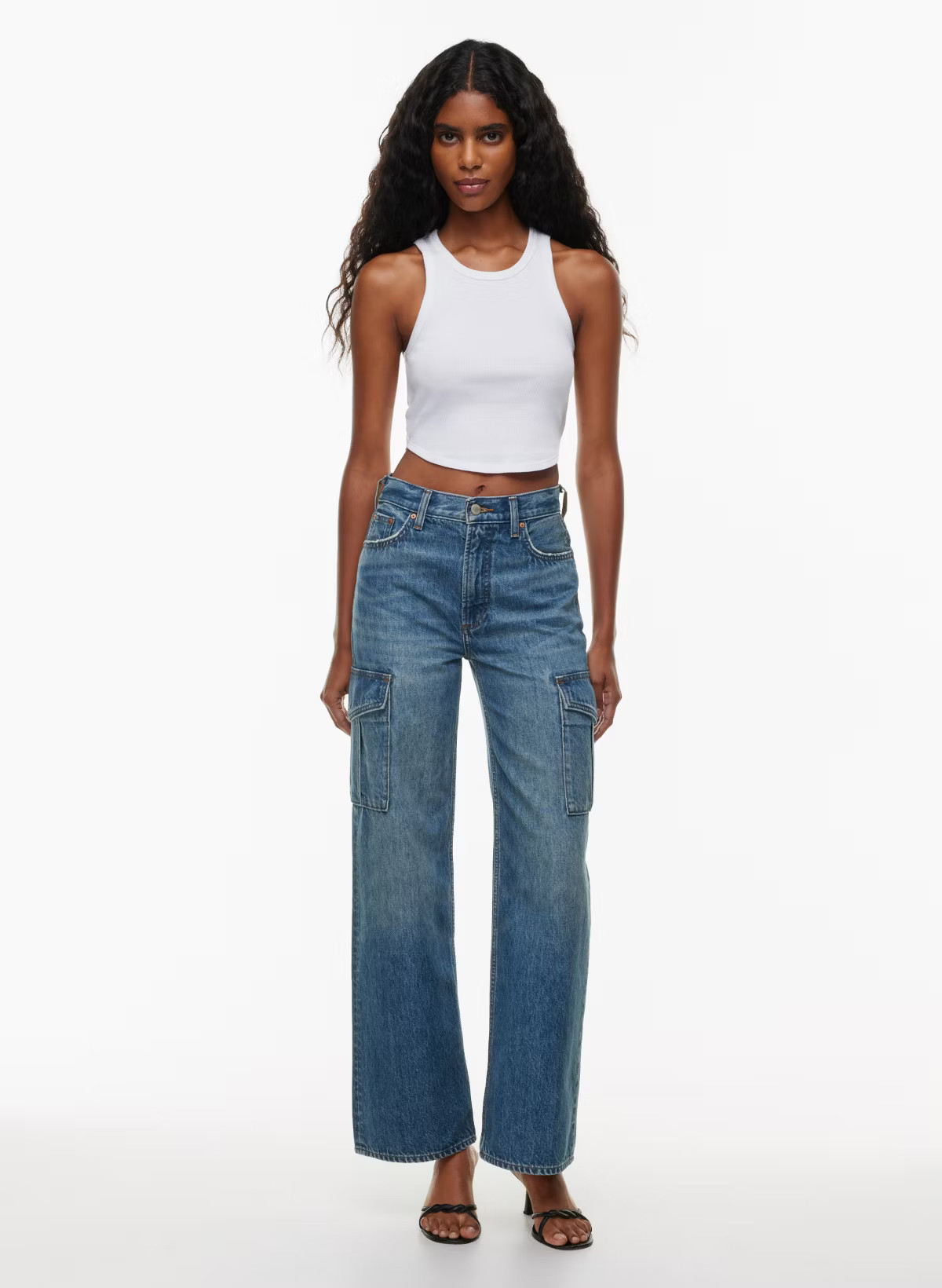 THE FARRAH HI-RISE CARGO JEAN | Aritzia