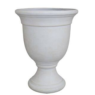 Jean Pierre 16 in. x 18 in. Ivory Resin Composite Urn Planter | The Home Depot