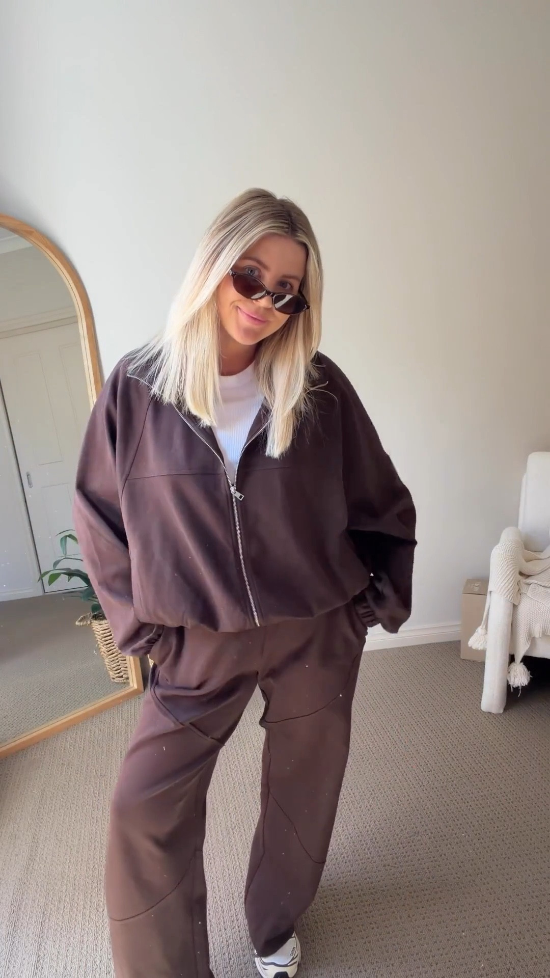 The choccy tracksuit dreams are made of 🤎 
Honestly, brown on brown never misses 🫶🏻 
I wear a small in the pants and a L/XL in the jacket x

#LTKstyletip #LTKautumn #LTKaustralia