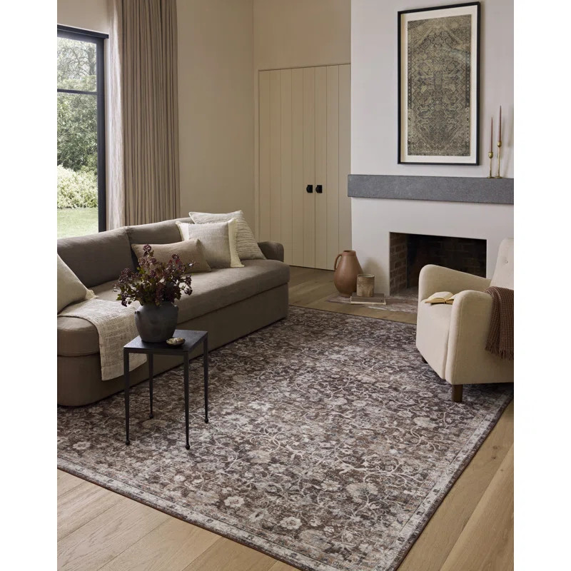 Amber Lewis x Loloi Machine Washable Josie Earth / Natural Area Rug | Wayfair North America