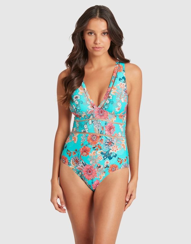 Dominica Spliced One Piece With Luminous Trim | THE ICONIC (AU & NZ)