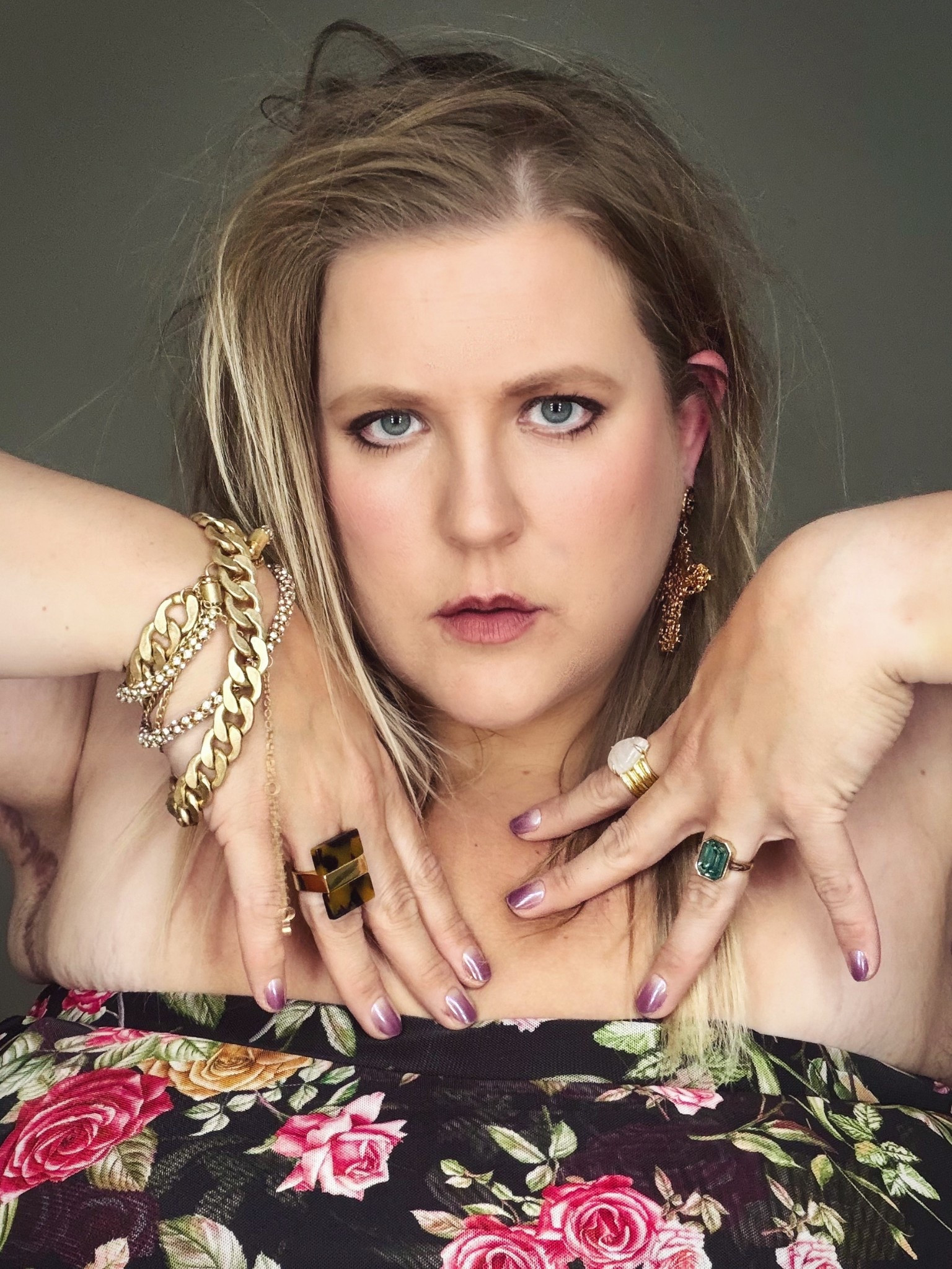 Procrastination but make it art. I wanted to practice posing to show off jewelry. This is obviously important work for the modeling career I’m never going to have. 

Most of the makeup I used here was from Morphe. I was testing some their new products I had been gifted. Here’s a breakdown of my thoughts.

Absolutely loved the lip filler matte lipstick, but the lipliner just did not stay for me. Look at pic two 😩.

The micro contour stick made doing contour on the nose much easier, but this is not something I do often with my makeup. That said, I loved the blush trios. I used them before for the orange cheek in my Taylor look and here I’m using the shade wine and dine. Of all the things I tried these were my absolute favorite and honestly will be using them again and again. Super great price point too. 

I also tried the micro brow pencil. As someone with naturally white eyebrows, I just need a colored gel. A micro-pencil is nice for filling in but way too much work to do a whole brow with. Also I don’t care about perfect brows or makeup so I’m probably not the audience for this product.

Last but jot least I used the cloud light finishing powder. I’ve been looking for something that’s less in your face that a traditional  highlight. This sets your makeup and leaves a subtle dewy glow. This is another product I will use regularly.

#LTKStyleTip #LTKBeauty #LTKFindsUnder50