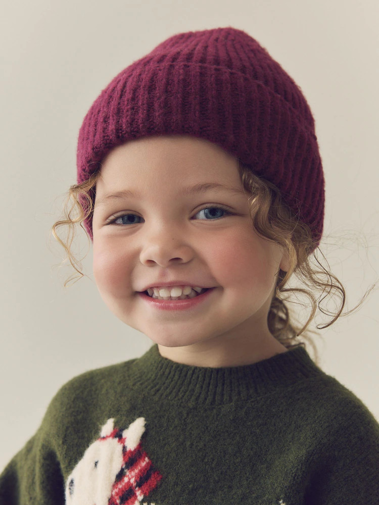 Berry Pink Cosy Beanie Hat (1-16yrs) | Next US