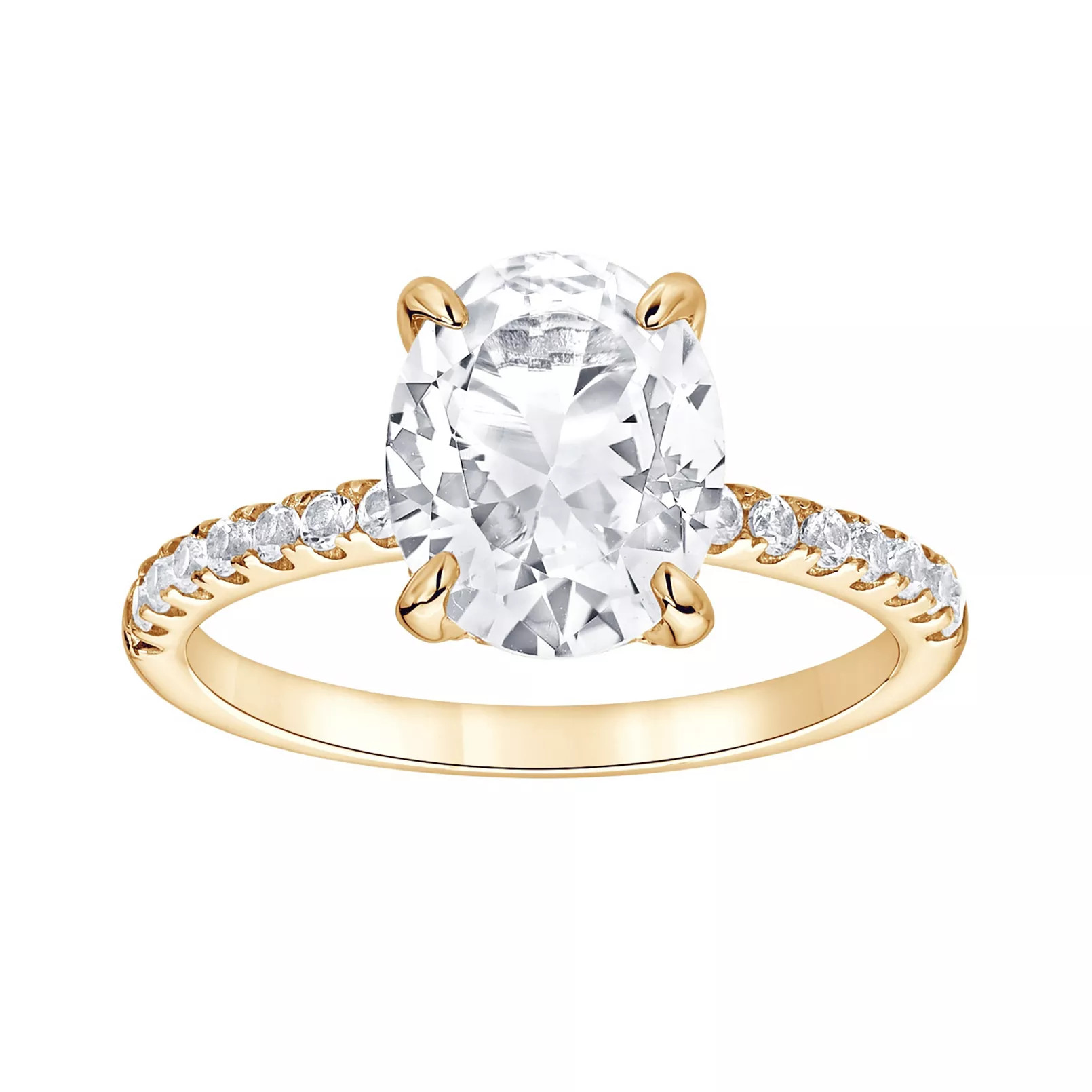 Gemstone Brilliance Round Lab-Created White Sapphire Ring | Kohl's
