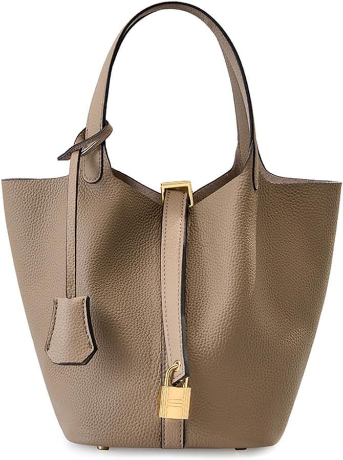 SpedGu Genuine Leather Purses And Handbags For Women, Fashion Genuine Leather Lock Design Large C... | Amazon (UK)