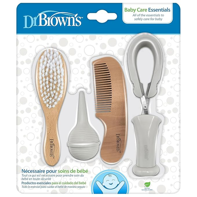 Dr. Brown's Baby Care Essentials Kit, Nail Scissors with Case, Nasal Aspirator, Cradle Cap Brush ... | Amazon (US)