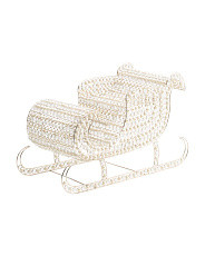 23in Crystal And Artificial Pearl Embellished Sleigh | Christmas In July | Marshalls | Marshalls