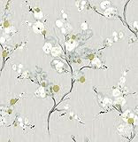 NuWallpaper NU2679 Mirei Peel & Stick Wallpaper, Grey | Amazon (US)