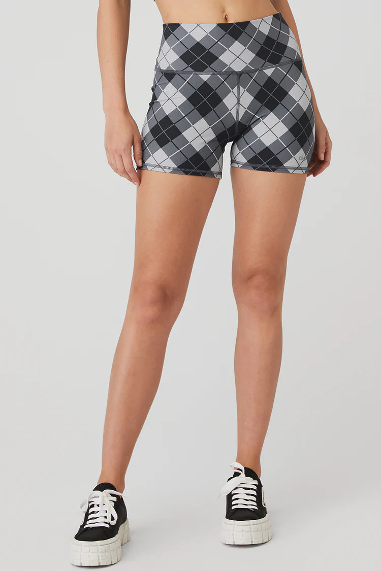 4" Vapor High-Waist Argyle Short | Alo Yoga (US)